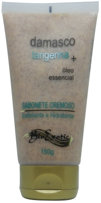 Sabonete Cremoso Esfoliante e Hidratante com Damasco, Tangerina e Óleo Essencial 150g Bioexotic