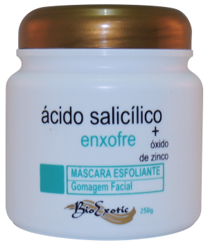 Máscara Esfoliante Gomagem Facial com Ácido Salicílico, Enxofre e Óxido de Zinco 250g Bioexotic