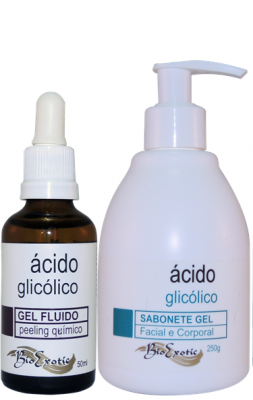 Gel Fluído Facial Ácido Glicólico 10% + Sabonete de Ácido Glicólico Bioexotic