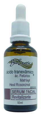 2 frascos de Sérum Facial com Ácido Tranexâmico, Ácido Ferúlico, Matrixyl e Hexylresorcinol - Ionizável-- PH entre 5,0 e 6,0 . Bioexotic